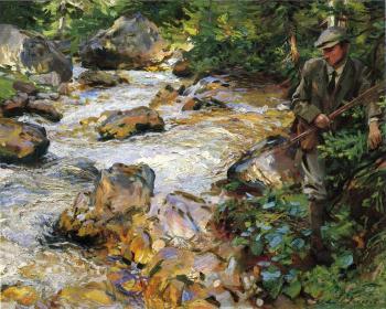 約翰 辛格 薩金特 Trout Stream in the Tyrol